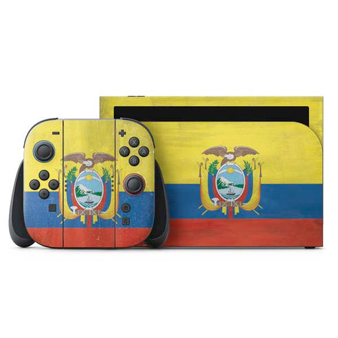 Ecuador Flag Distressed Nintendo Skins